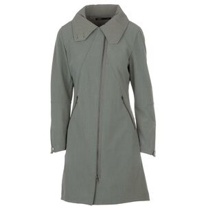 NAU Women's Sequenchshell Waterproof Trench Rain Coat Jacket Gray Sz Small